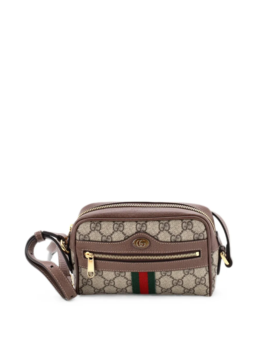 Gucci Pre-Owned Ophidia Shoulder Bag GG Coated Canvas Mini crossbody bag - Braun
