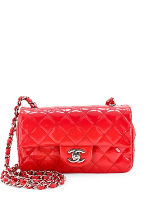 CHANEL Pre-Owned Classic Single Flap Bag Quilted Patent Mini crossbody bag
