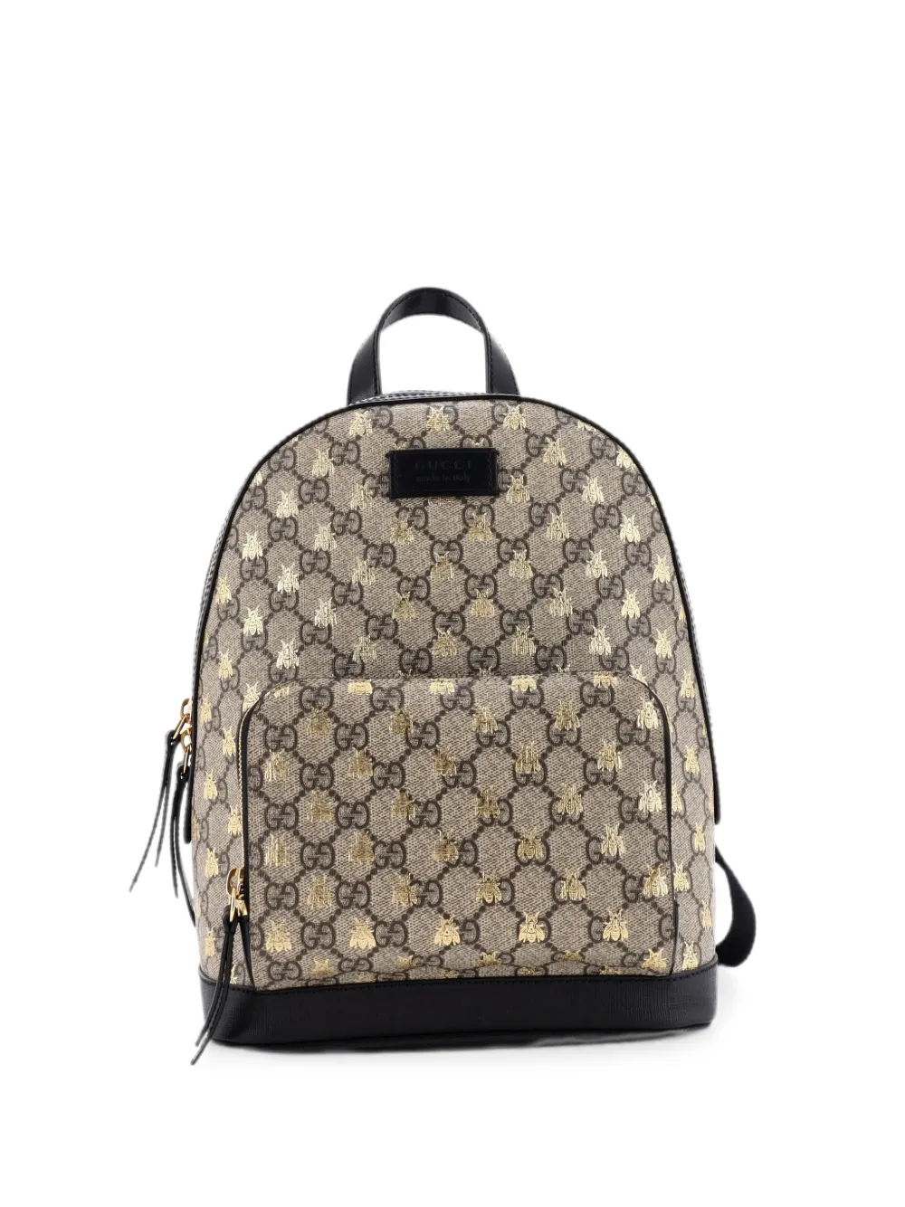 Gucci Pre-Owned Zaino piccolo in tela cerata GG con stampa e zip - Marrone