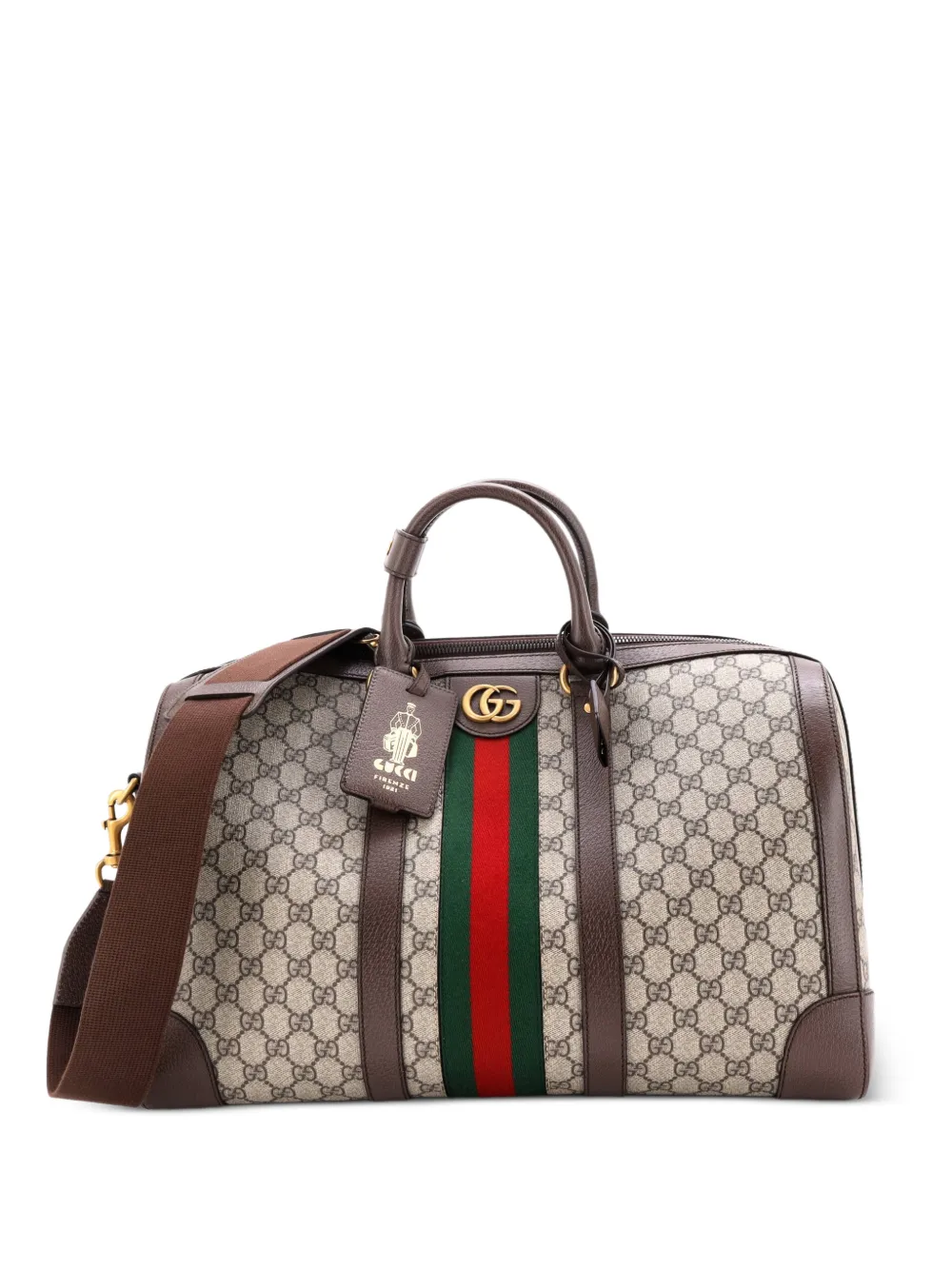 Gucci Pre-Owned Große Savoy Reisetasche mit GG-Beschichtung - Braun
