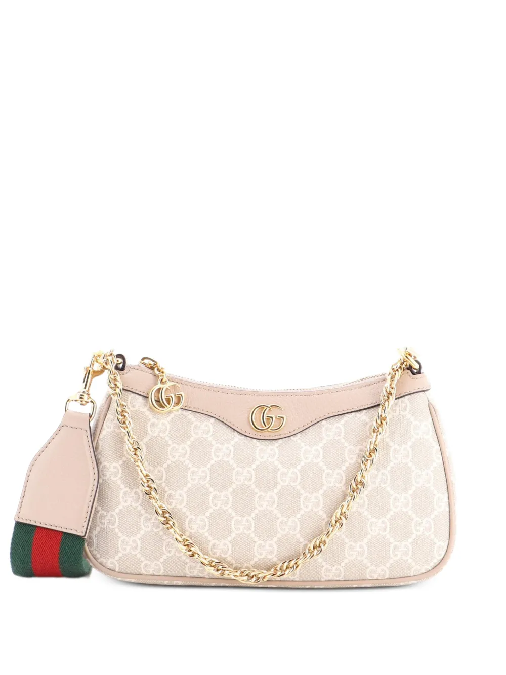 Gucci Pre-Owned Borsa a tracolla Ophidia piccola in tela cerata GG con ciondolo - Toni neutri
