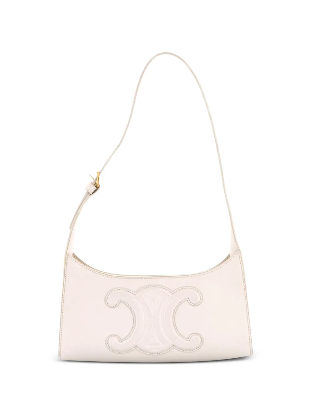 Celine Pre-Owned Cuir Triomphe Bag Leather shoulder bag - White
