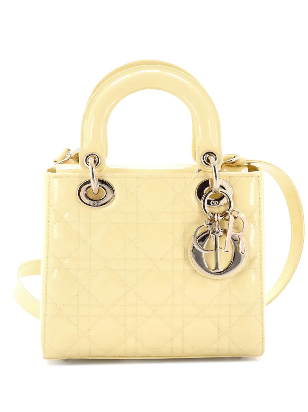Christian Dior Pre-Owned Lady Dior Bag Cannage Mini-Satchel-Tasche - Gelb