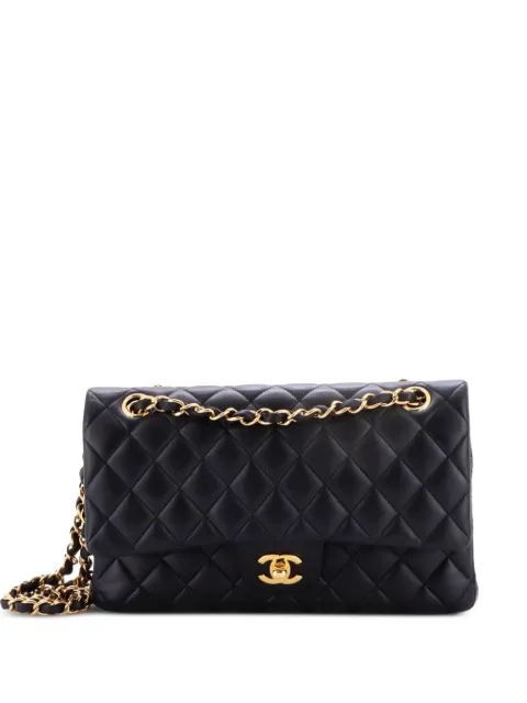 CHANEL Pre-Owned mellemstor Double Flap skuldertaske i lammeskind