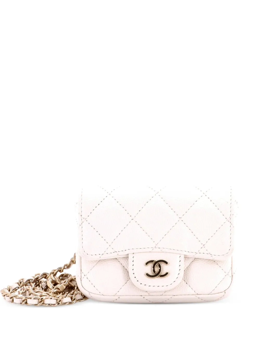 CHANEL Pre-Owned Gesteppte Classic Mini-Gürteltasche - Weiß