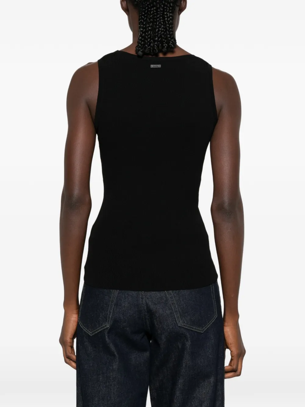 Max Mara Editta ribgebreide tanktop Zwart
