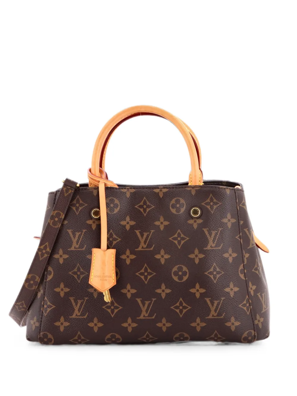 Louis Vuitton Pre-Owned Borsa a tracolla Montaigne BB in tela con monogramma - Marrone