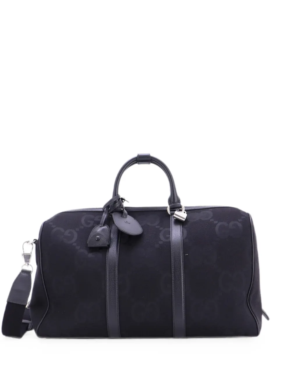 Gucci Pre-Owned Kleine Convertible Reisetasche aus Jumbo GG Canvas - Schwarz