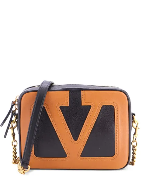 Valentino Garavani Pre-Owned Viva Superstar 搭链皮质小号斜挎包