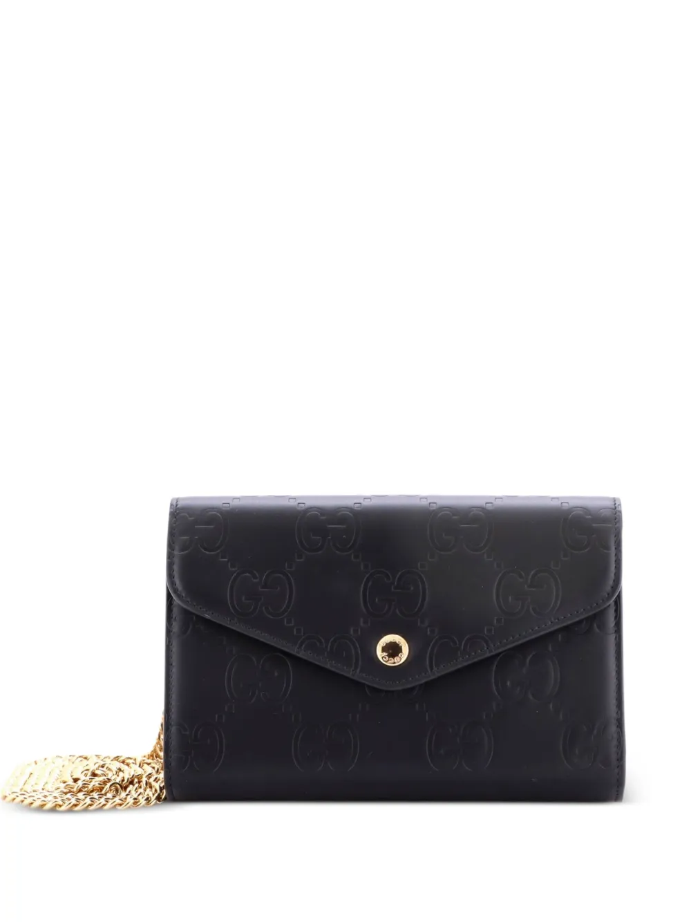 Gucci Pre-Owned Guccissima Schultertasche mit Kette - Schwarz