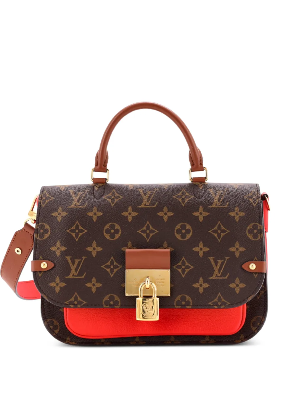 Louis Vuitton Pre-Owned Borsa a mano Vaugirard in pelle e tela con monogramma - Rosso