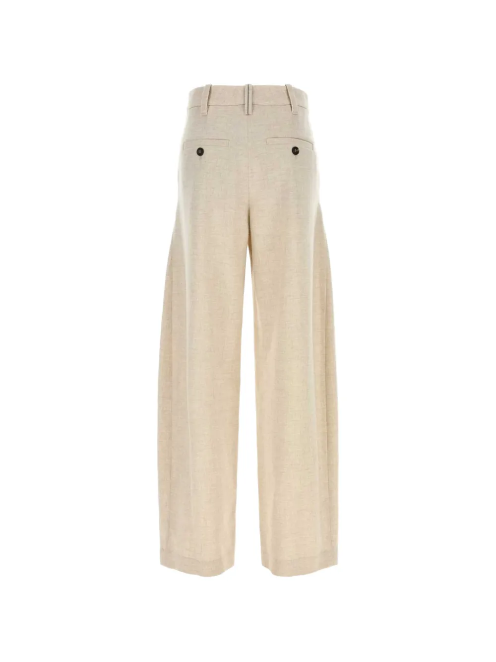 Brunello Cucinelli Plooibroek met wijde pijpen Beige