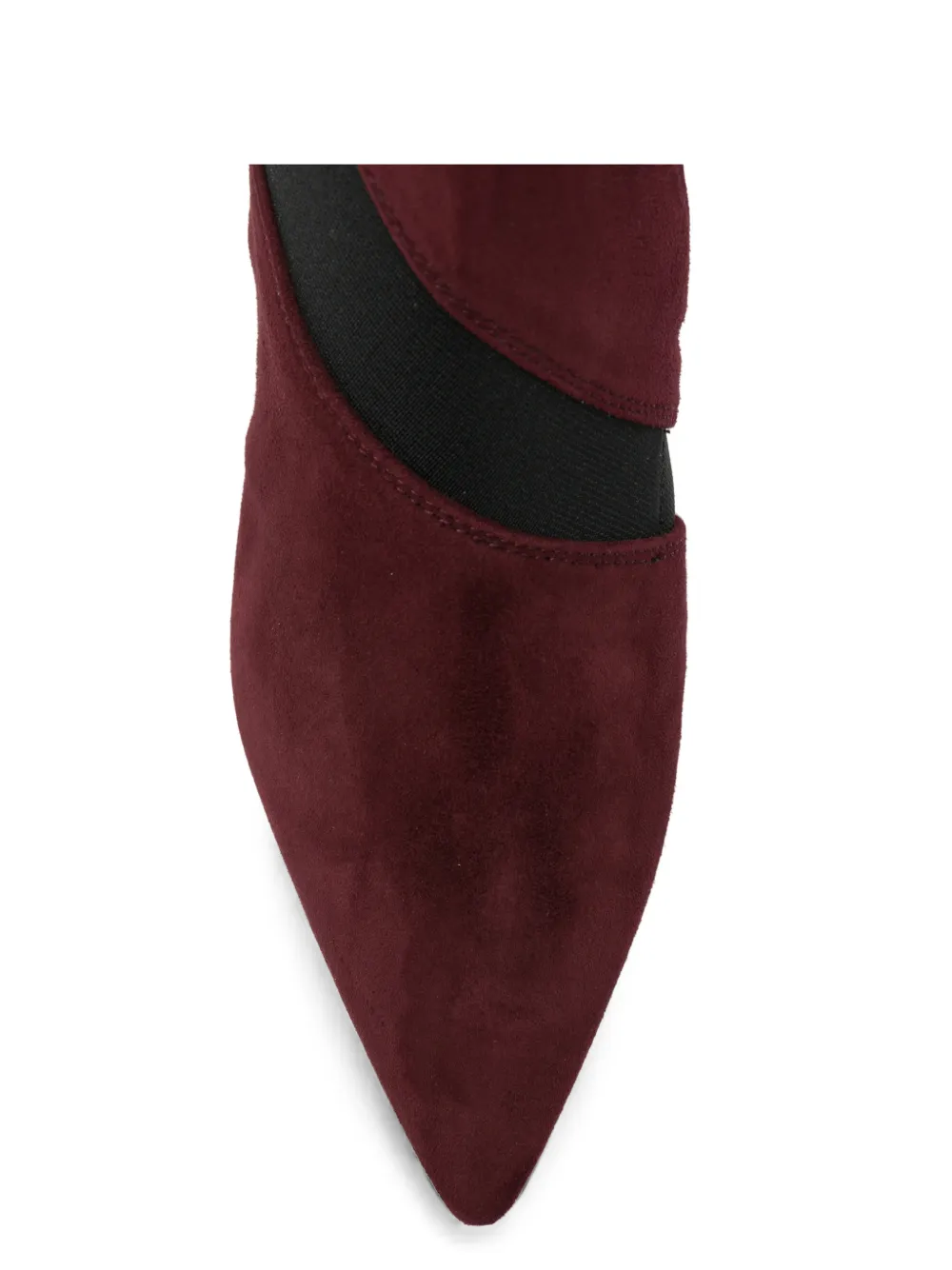 Sergio Rossi pointed-toe panelled ankle boots Rood