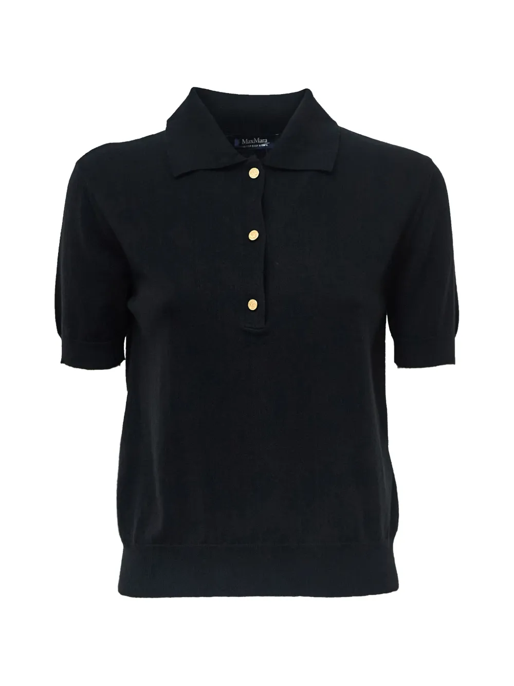 'S Max Mara Pomposa short-sleeve polo shirt - Nero