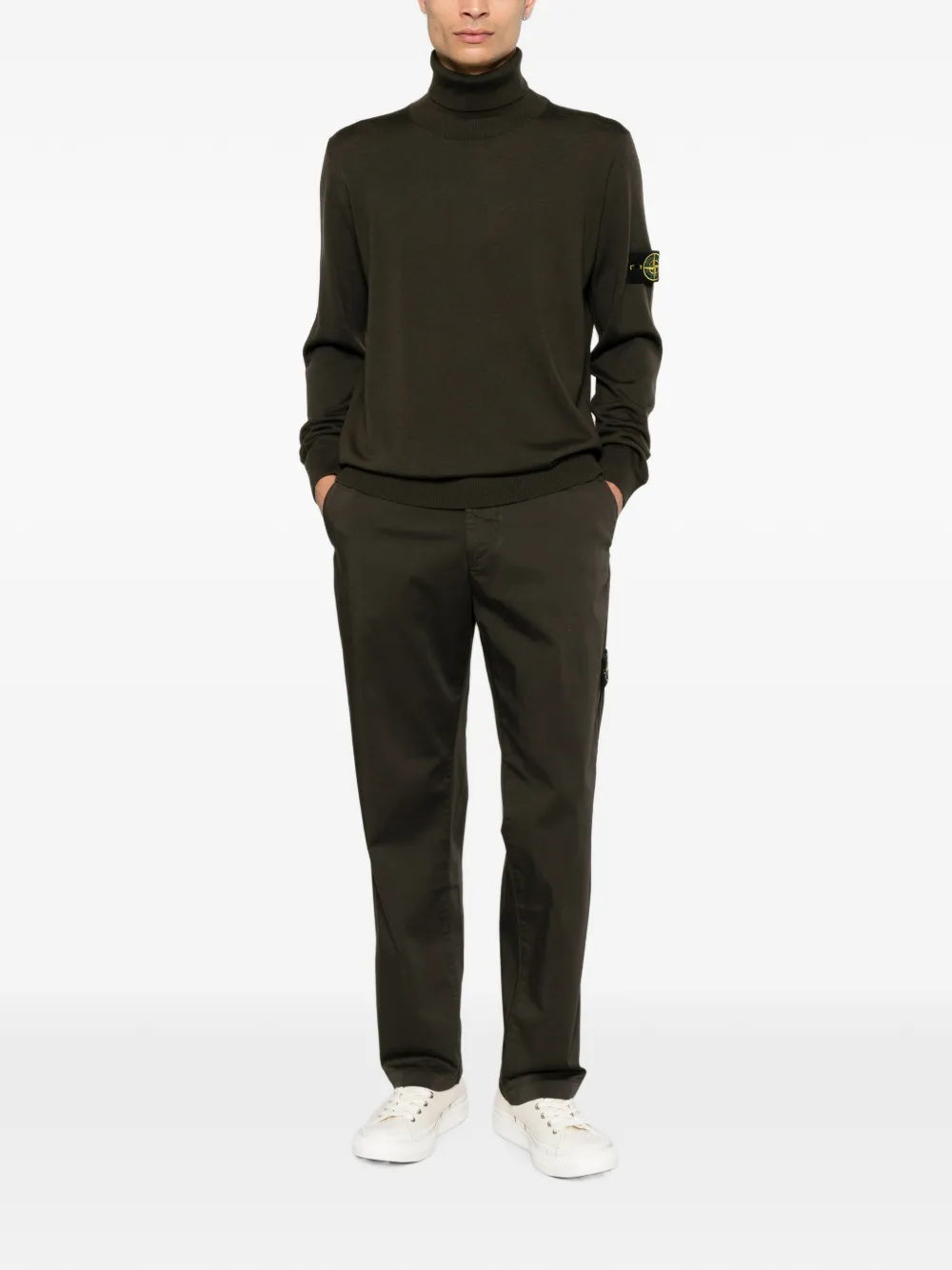 Stone Island 5100025 lichte zuivere RWS-wol Bruin