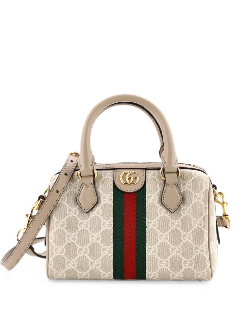 Gucci Pre-Owned Borsa a tracolla Ophidia convertibile mini in tela cerata GG - Toni neutri