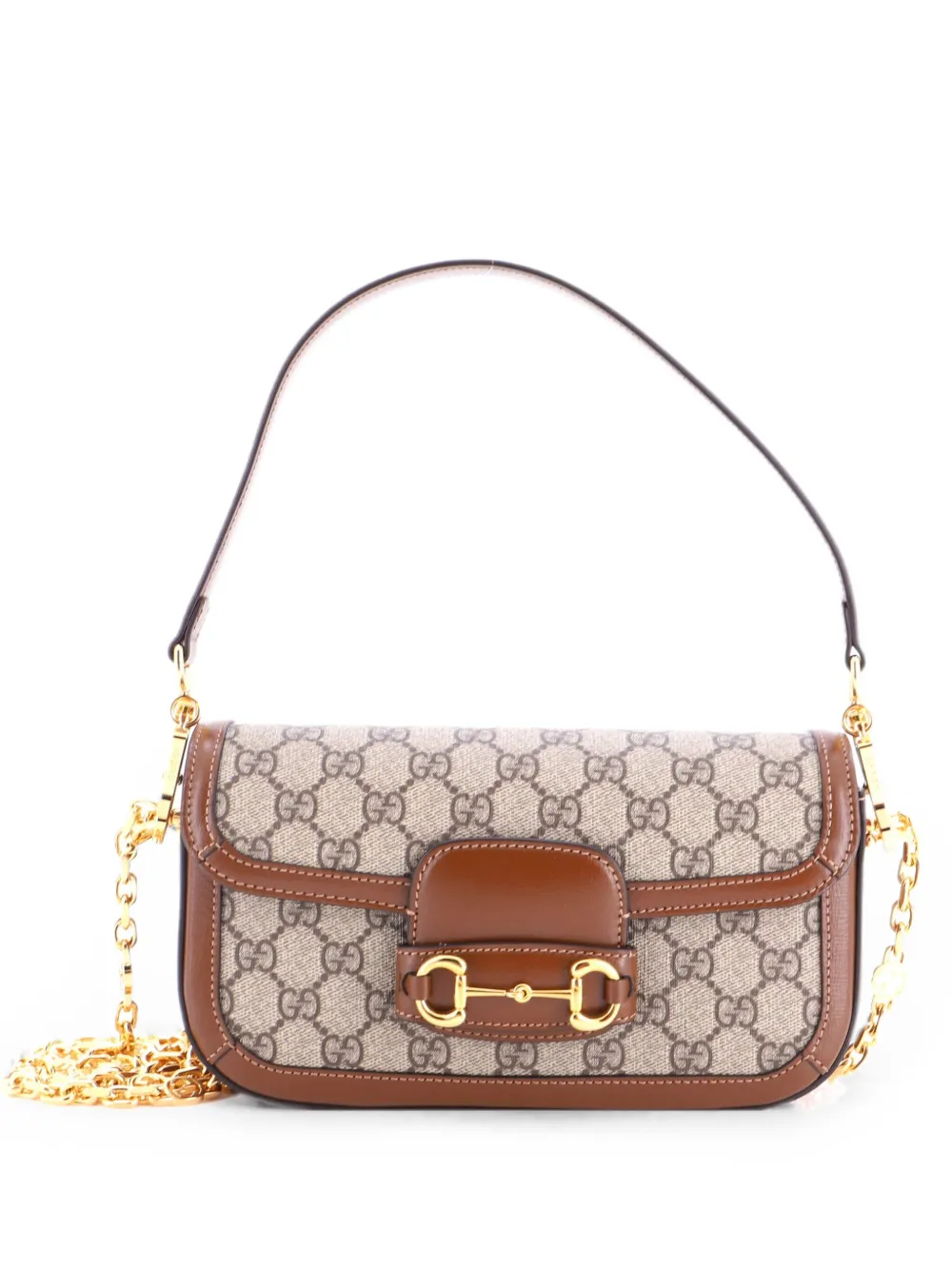Gucci Pre-Owned Borsa a tracolla Horsebit 1955 GG - Marrone