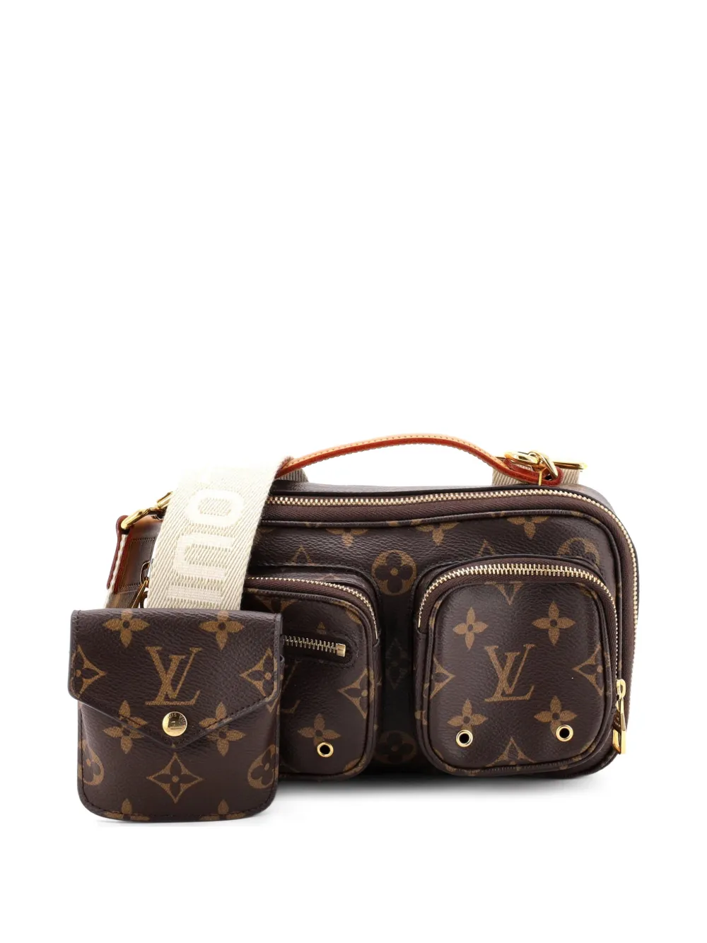 Louis Vuitton Pre-Owned Borsa a tracolla Utility in tela con monogramma - Marrone
