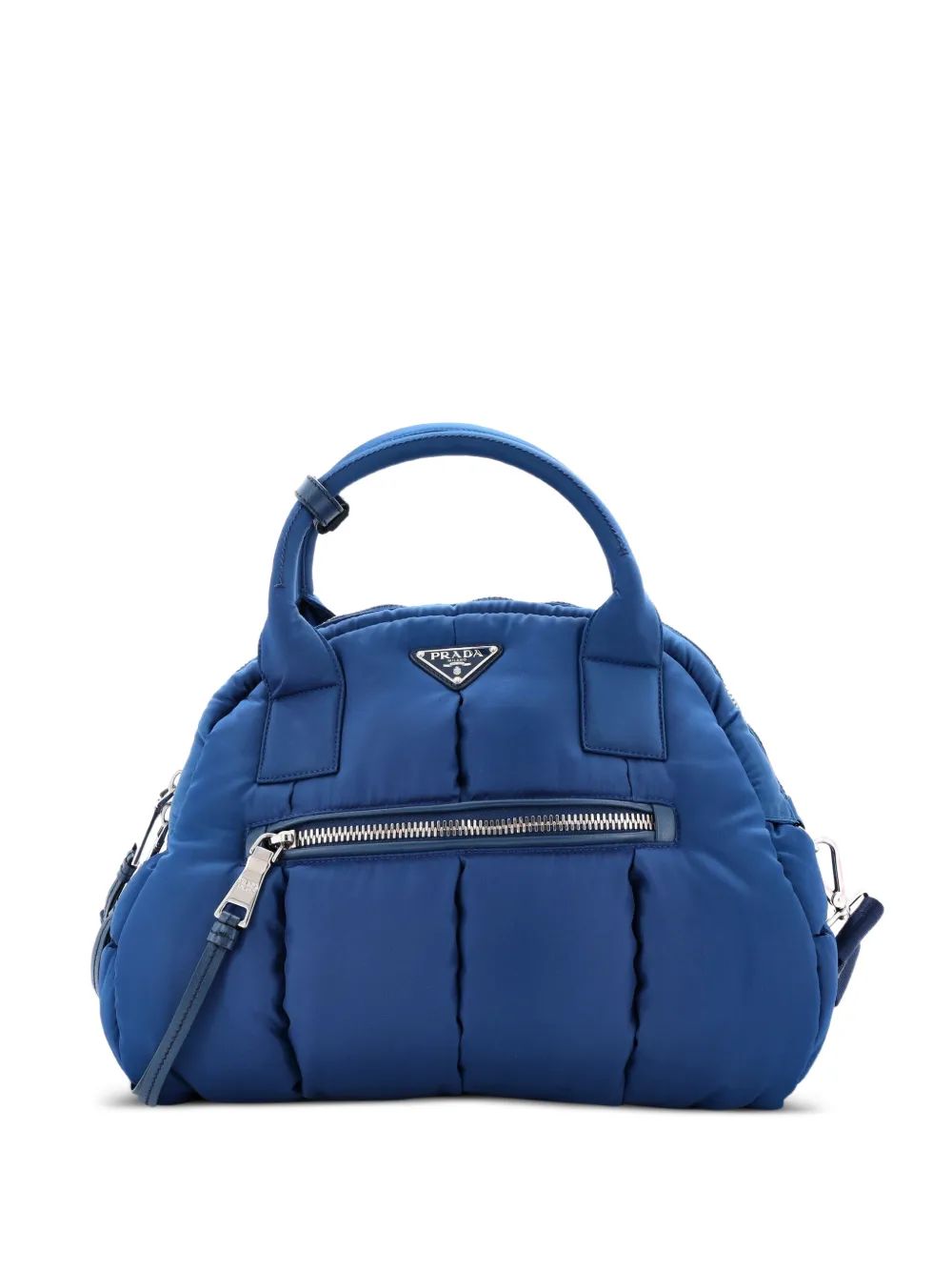 Prada Pre-Owned Mittelgroße Bomber Convertible Tessuto Handtasche - Blau