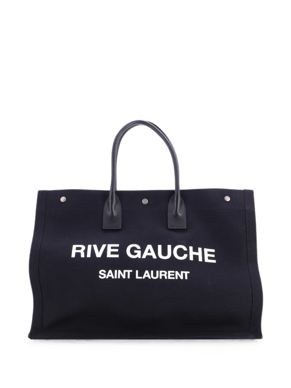 Saint Laurent Pre-Owned Borsa tote Rive Gauche grande in tela - Nero