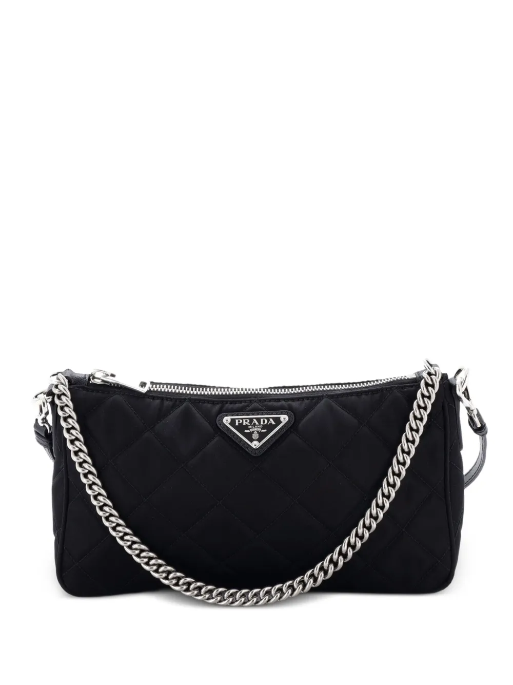 Prada Pre-Owned Kleine Tessuto Umhängetasche mit Steppung - Schwarz