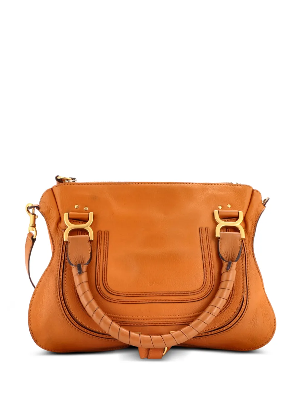 Chloé Pre-Owned Borsa a tracolla Marcie media in pelle - Arancione