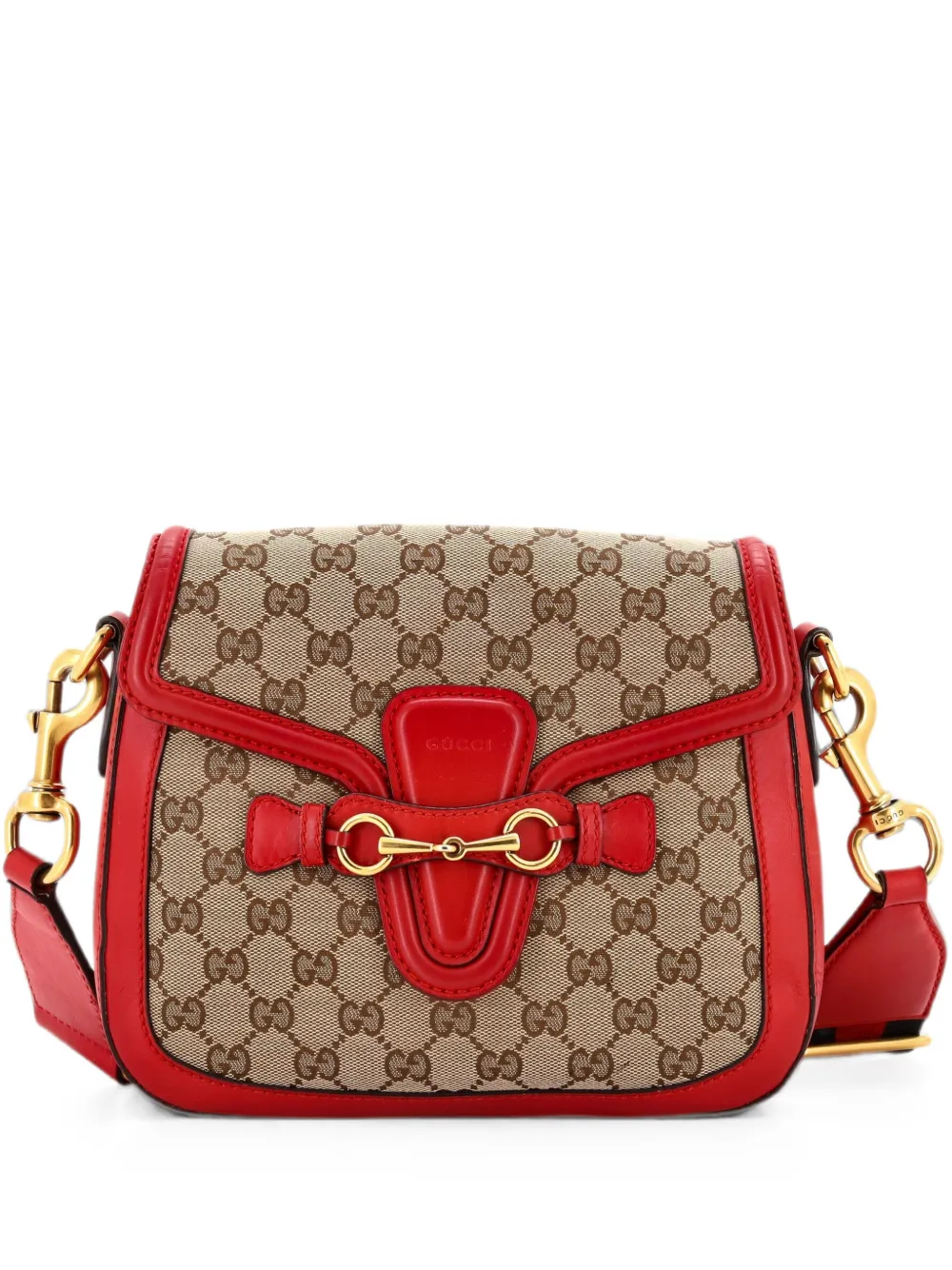 Gucci Pre-Owned Mittelgroße Lady Web Schultertasche aus GG Canvas - Braun