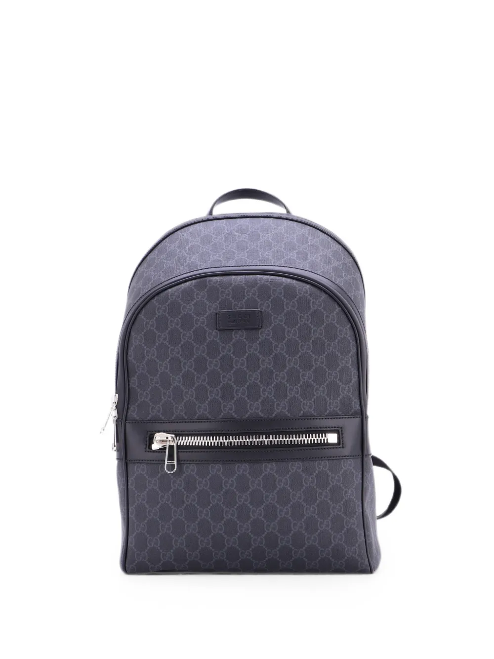 Gucci Pre-Owned Zaino medio in tela cerata GG con zip - Nero