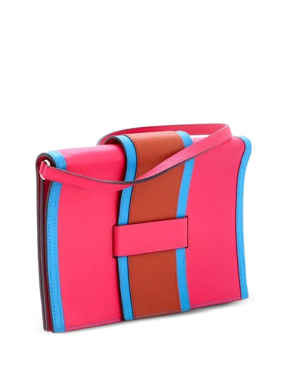 Hermès Pre-Owned H Passant Clutch Shoulder Bag Evercolor crossbody bag - Blue