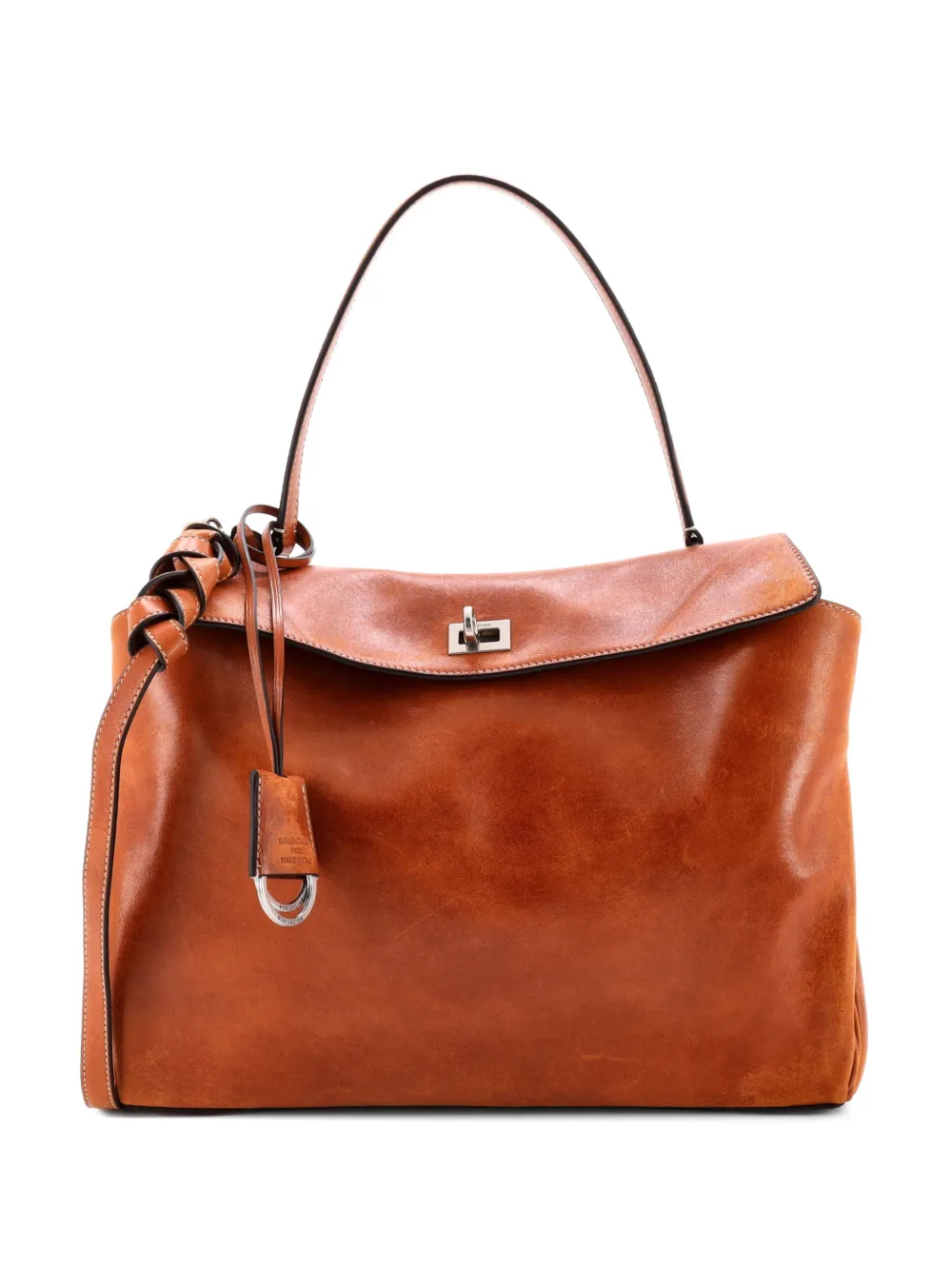 Balenciaga Pre-Owned Rodeo Shoulder Bag Leather Medium satchel - Brown