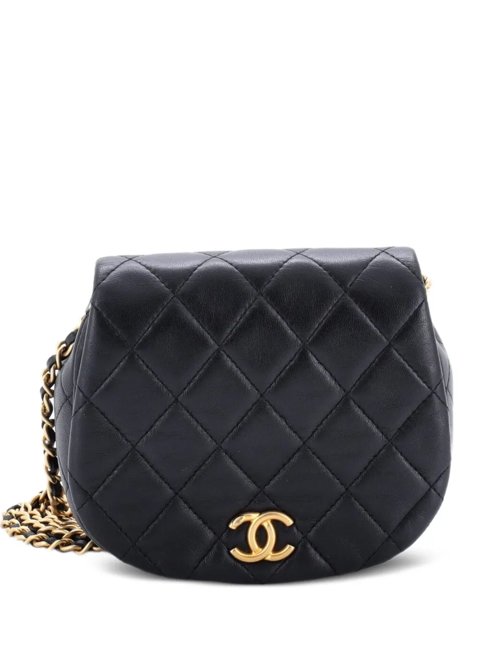 CHANEL Pre-Owned Coco Mail Clutch with Chain Quilted Calfskin Small crossbody bag - Black