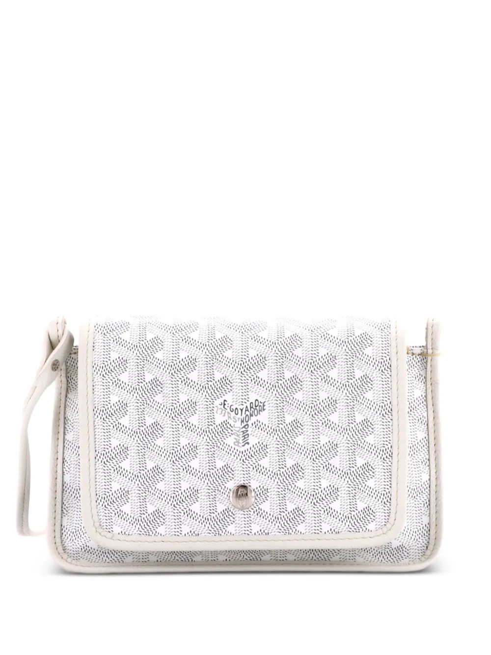 Goyard Pre-Owned Clutch Plumet in tela cerata - Bianco