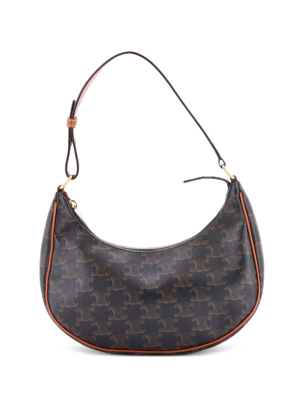 Celine Pre-Owned Ava Bag Triomphe Coated Canvas hobo bag - Brown