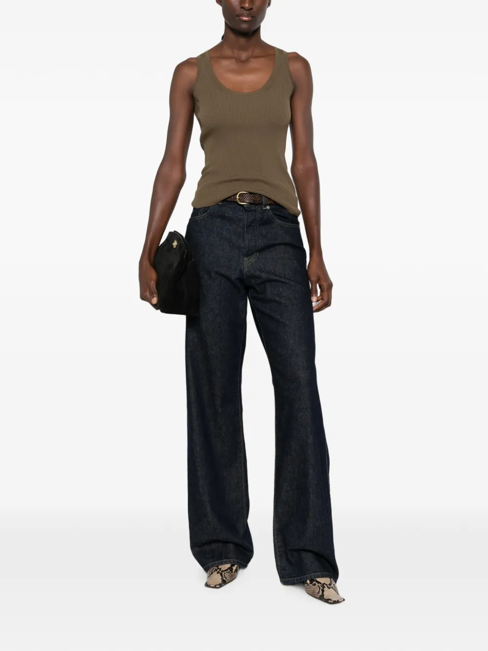 Max Mara Editta ribgebreide tanktop Groen