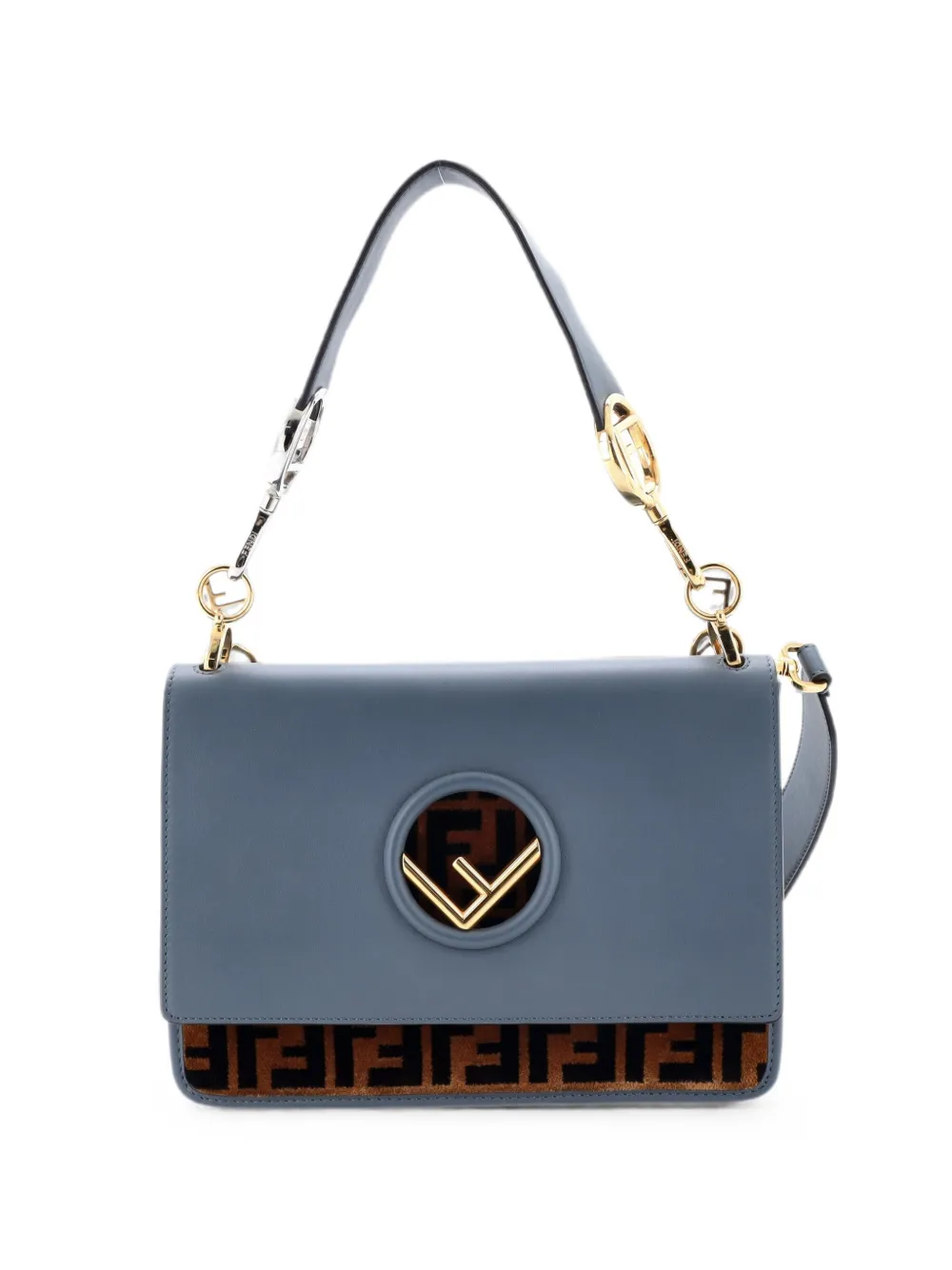 Fendi Pre-Owned Mittelgroße Kan I F Schultertasche mit Zucca-Muster - Blau