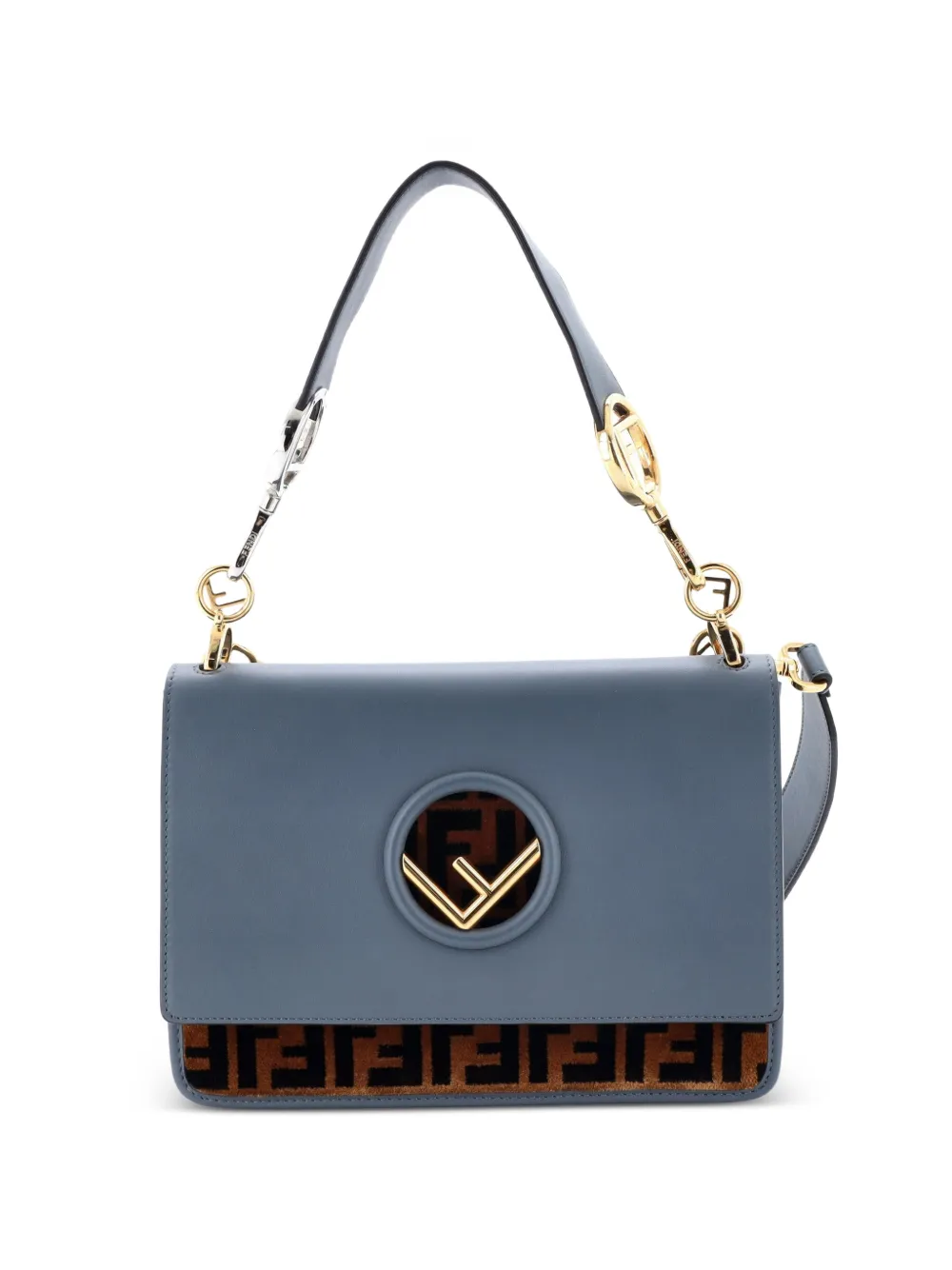 Fendi Pre-Owned Mittelgroße Kan I F Schultertasche mit Zucca-Muster - Blau