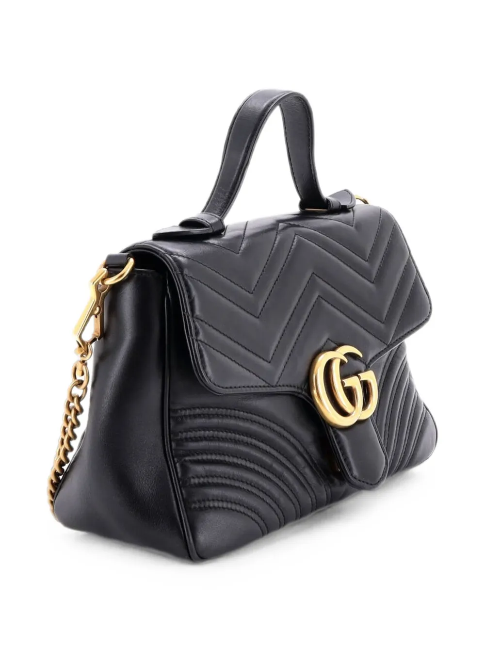 Gucci Pre-Owned GGマーモント トップハンドル フラップ マトラッセ