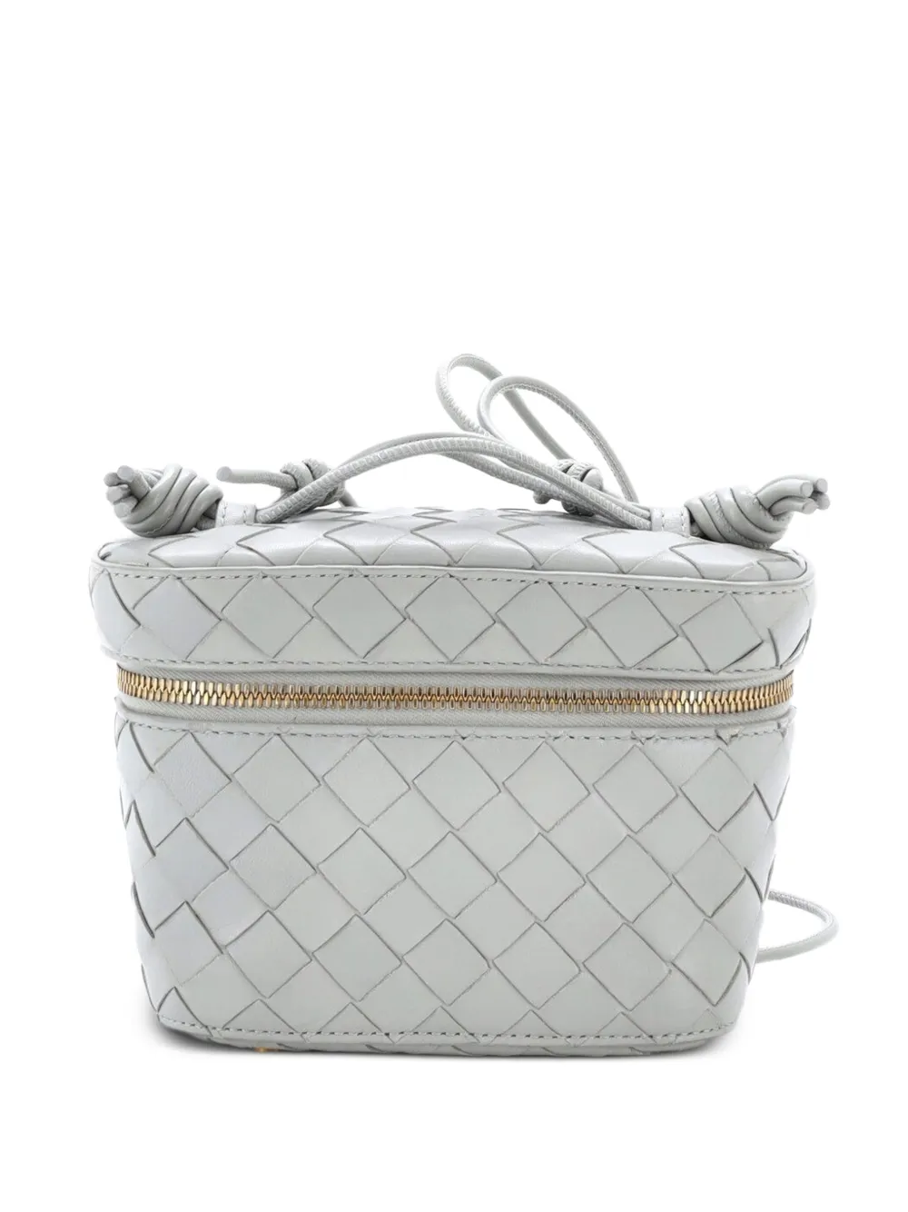 Bottega Veneta Pre-Owned Mini Vanity Case on Strap Intrecciato Umhängetasche - Grau