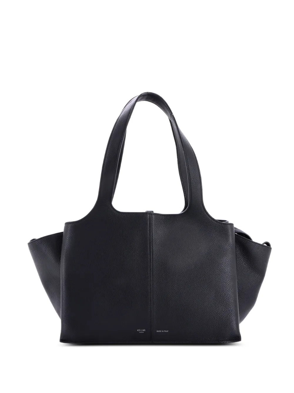 Celine Pre-Owned Tri-Fold Grained Calfskin Small shoulder bag - Black