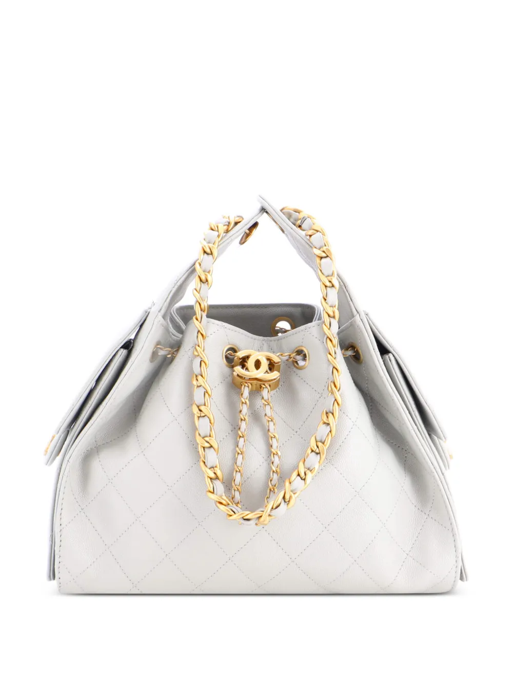CHANEL Pre-Owned 25 Quilted Caviar Small hobo bag - Neutrals