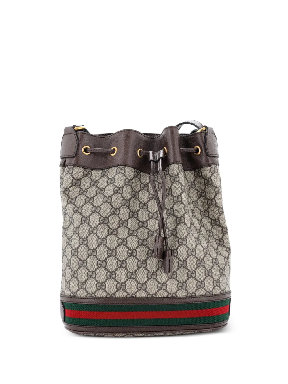 Gucci Pre-Owned Mittelgroße Ophidia Canvas-Beuteltasche - Braun