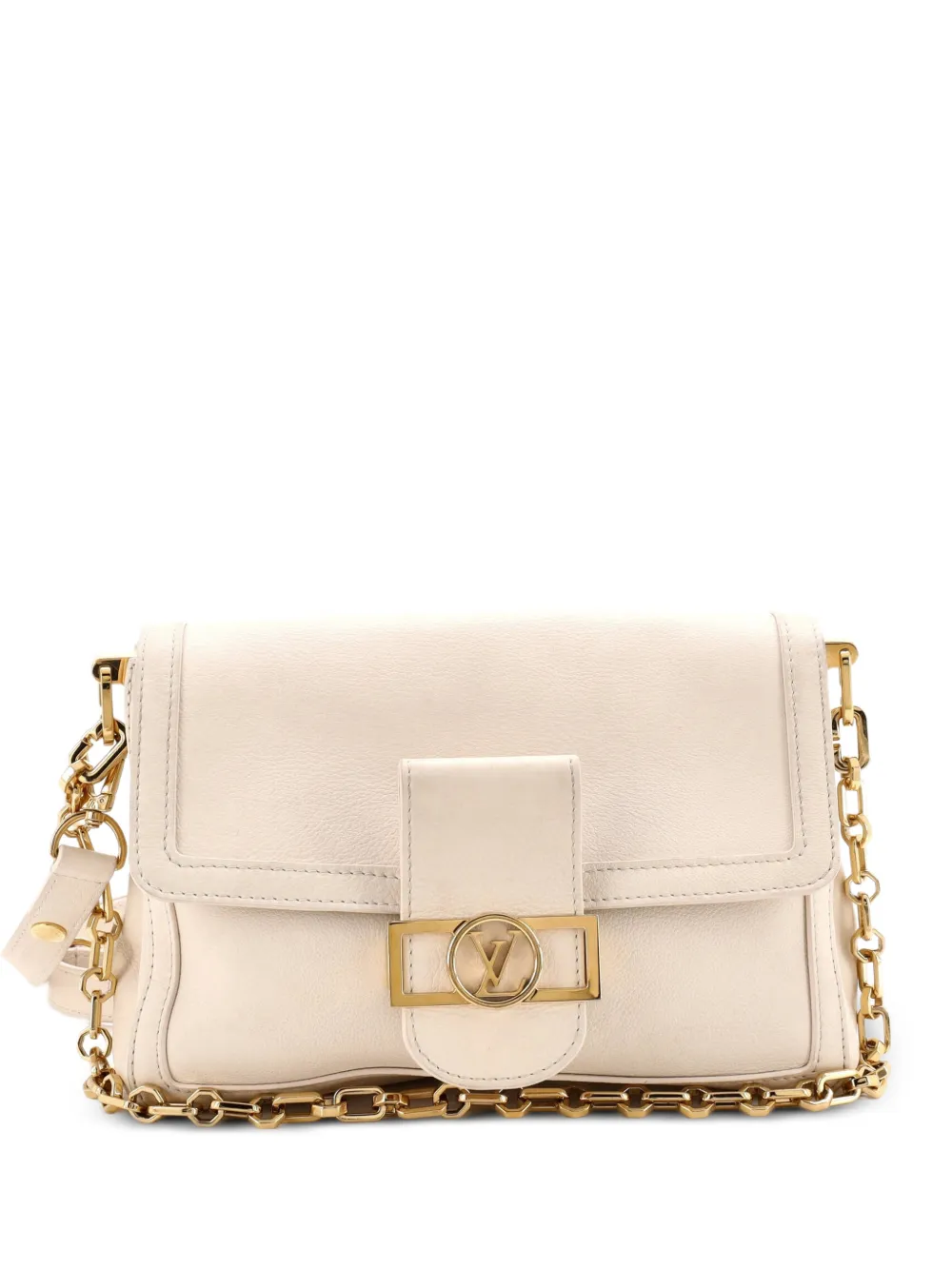 Louis Vuitton Pre-Owned Dauphine Soft Calfskin GM shoulder bag - White