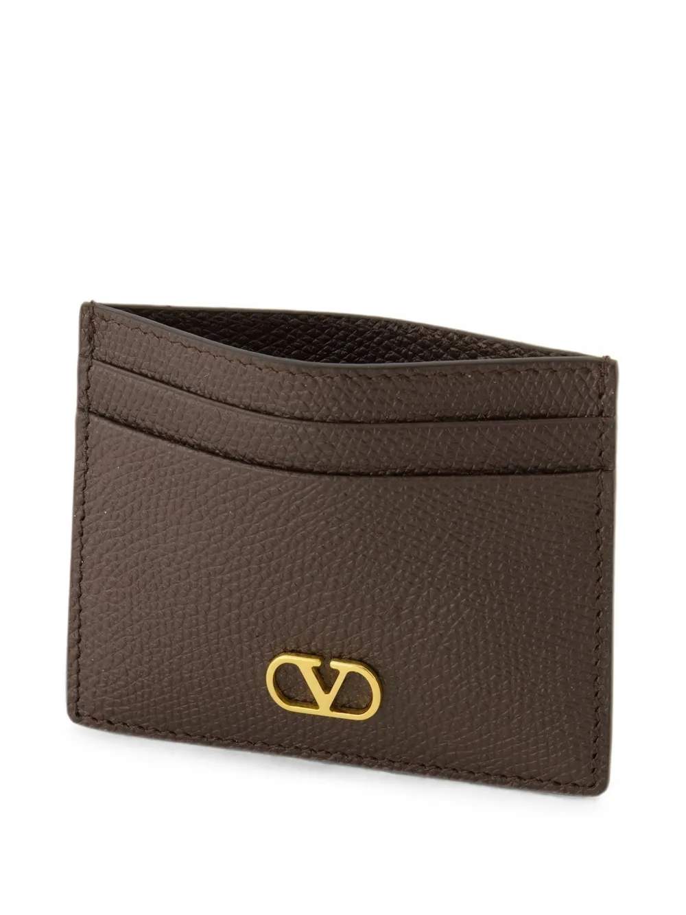 Valentino Garavani VLogo Signature leren pasjeshouder Bruin