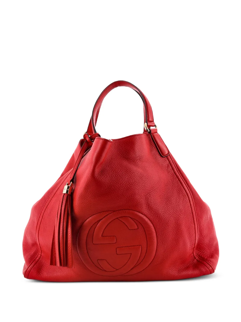 Gucci Pre-Owned Borsa a spalla Soho grande in pelle - Rosso
