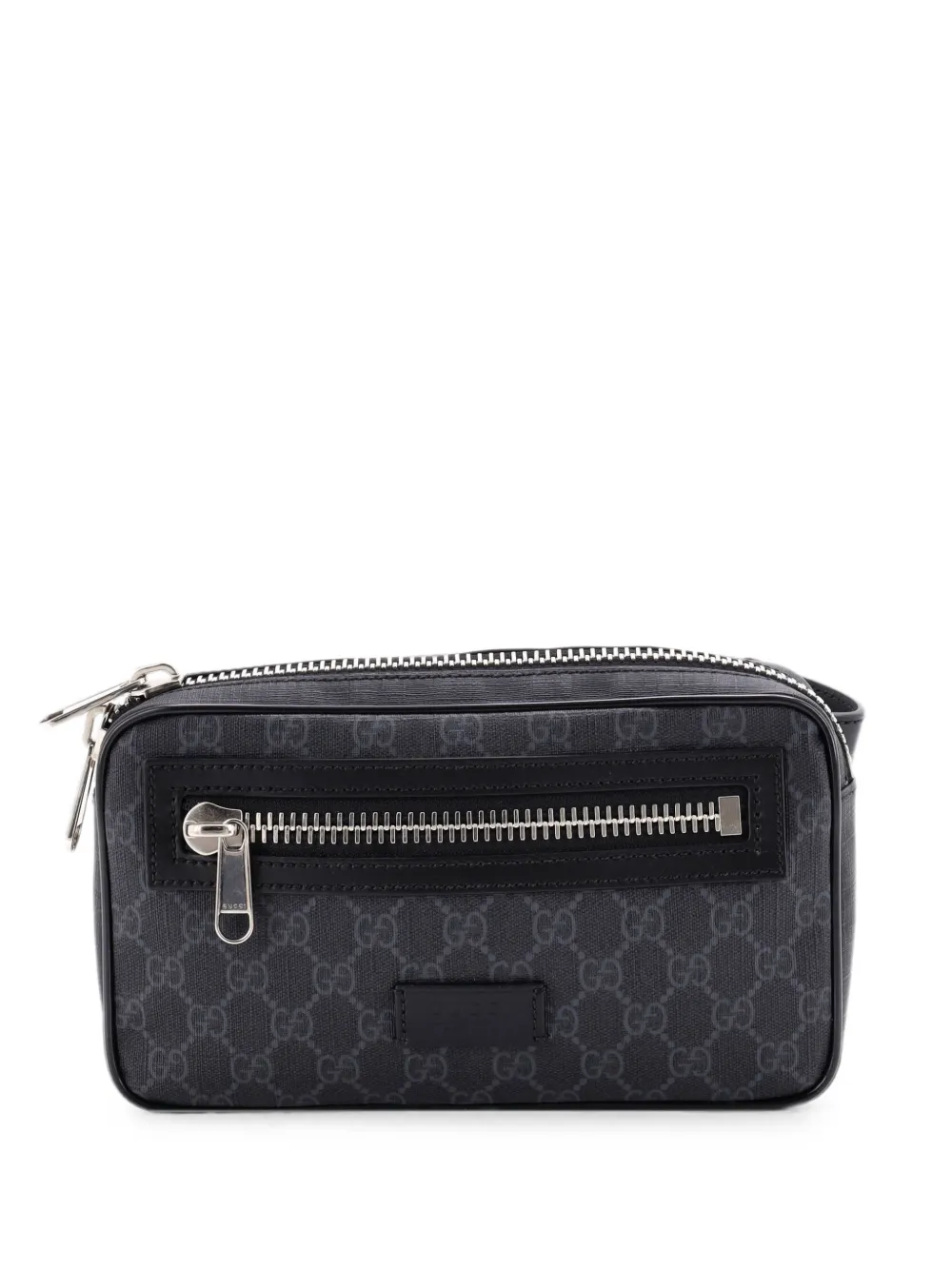 Gucci Pre-Owned Marsupio piccolo in tela cerata GG con zip - Nero