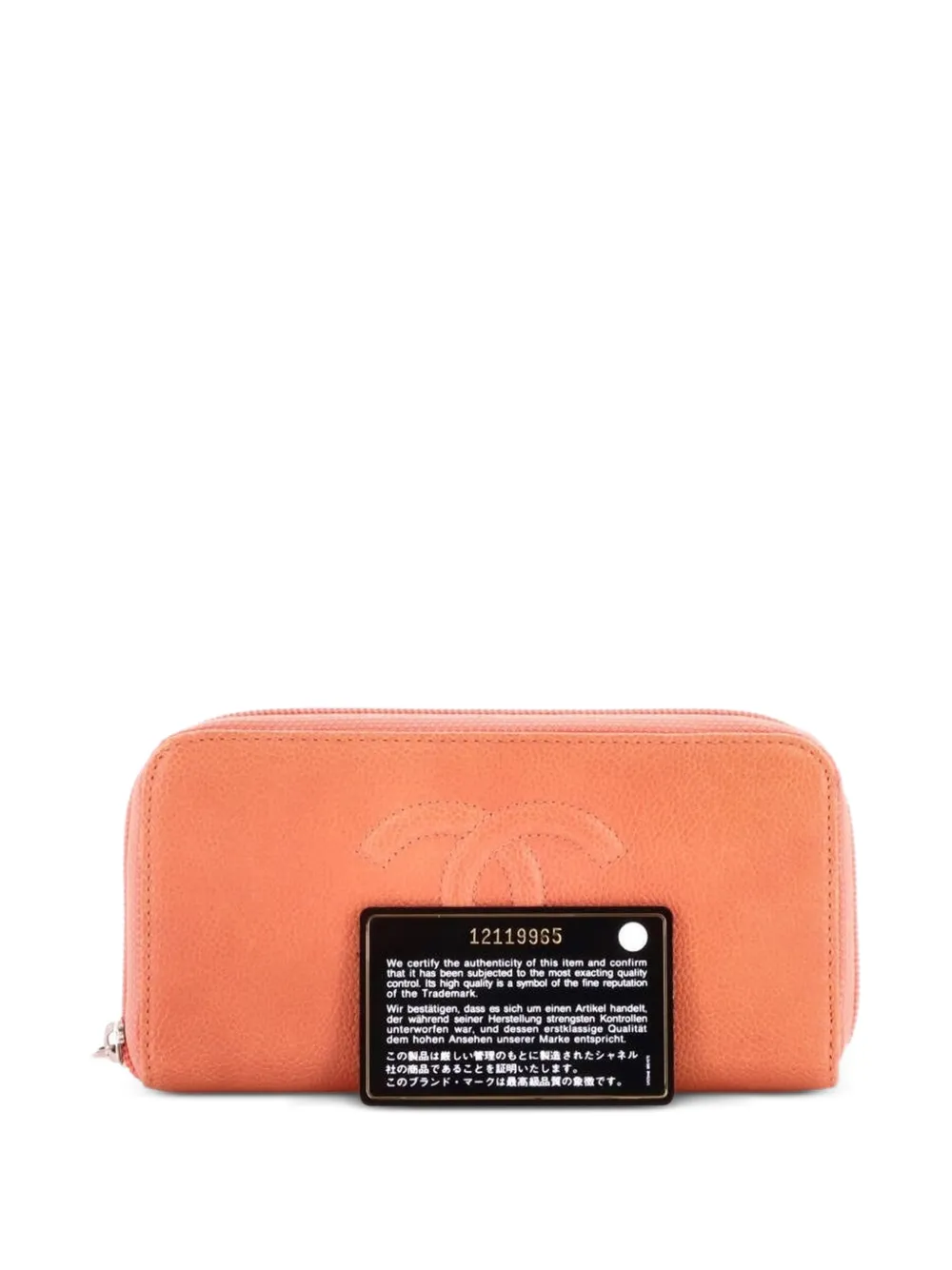 CHANEL Pre-Owned Portafoglio Timeless CC Caviar piccolo con zip - Rosa