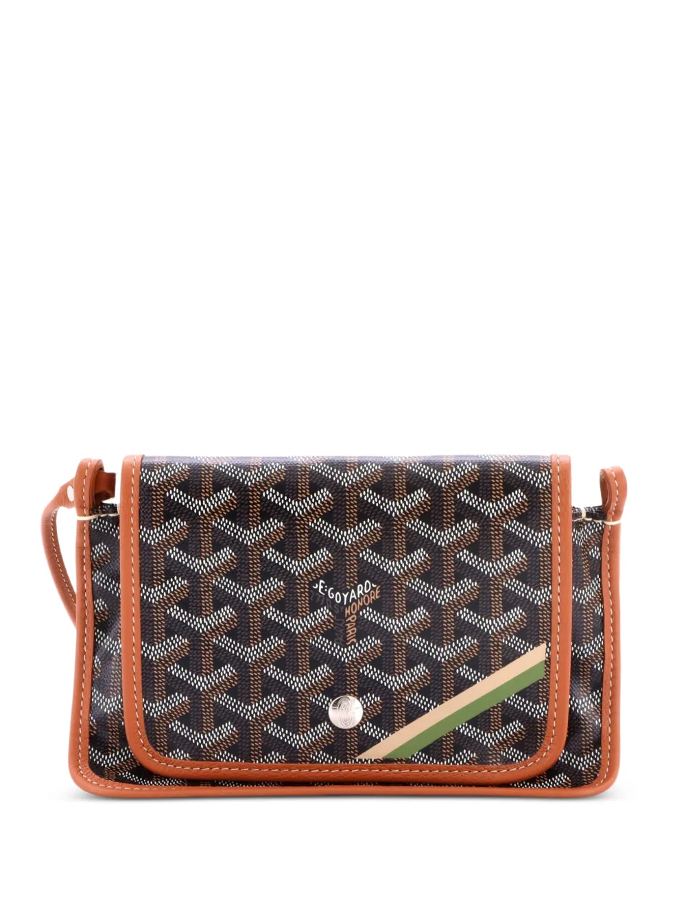 Goyard Pre-Owned Clutch Plumet in tela cerata con stampa - Nero