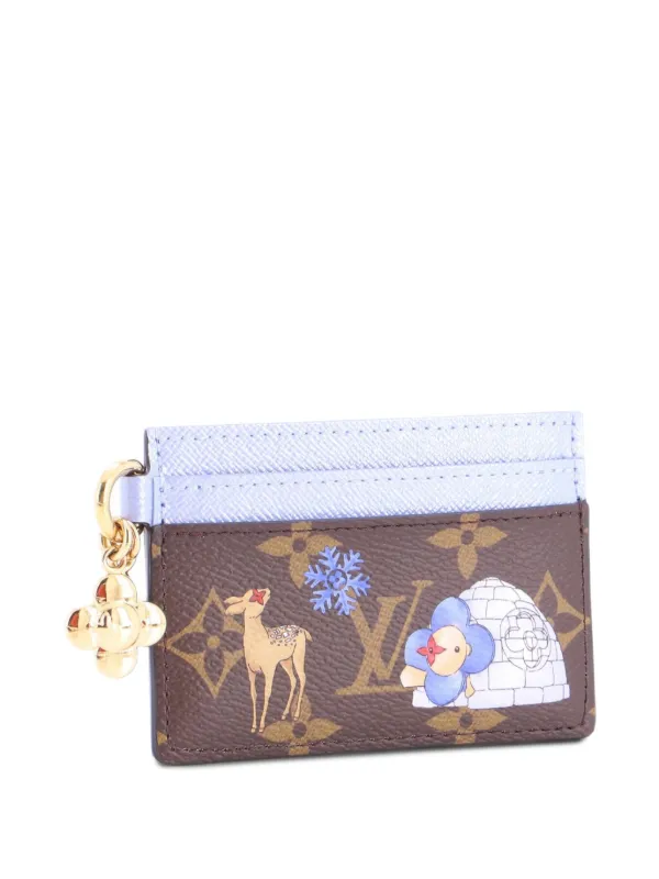 louis vuitton limited edition card holder Garden Monogram Canvas It is accented with gold LOUIS VUITTON x Takashi Murakami