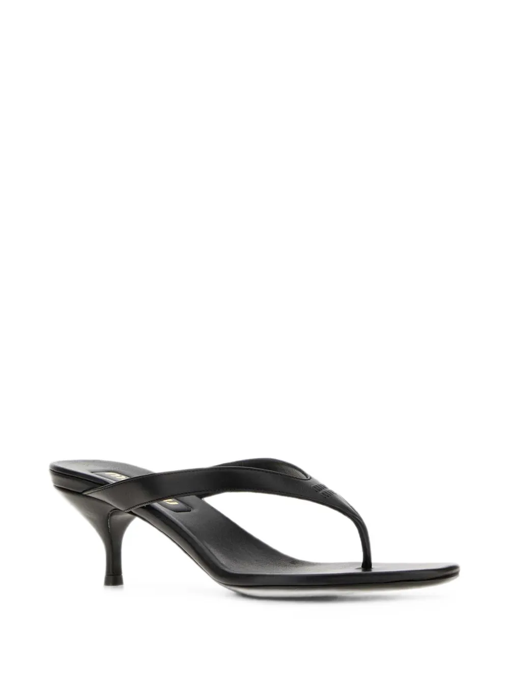 Miu Leren sandalen Zwart