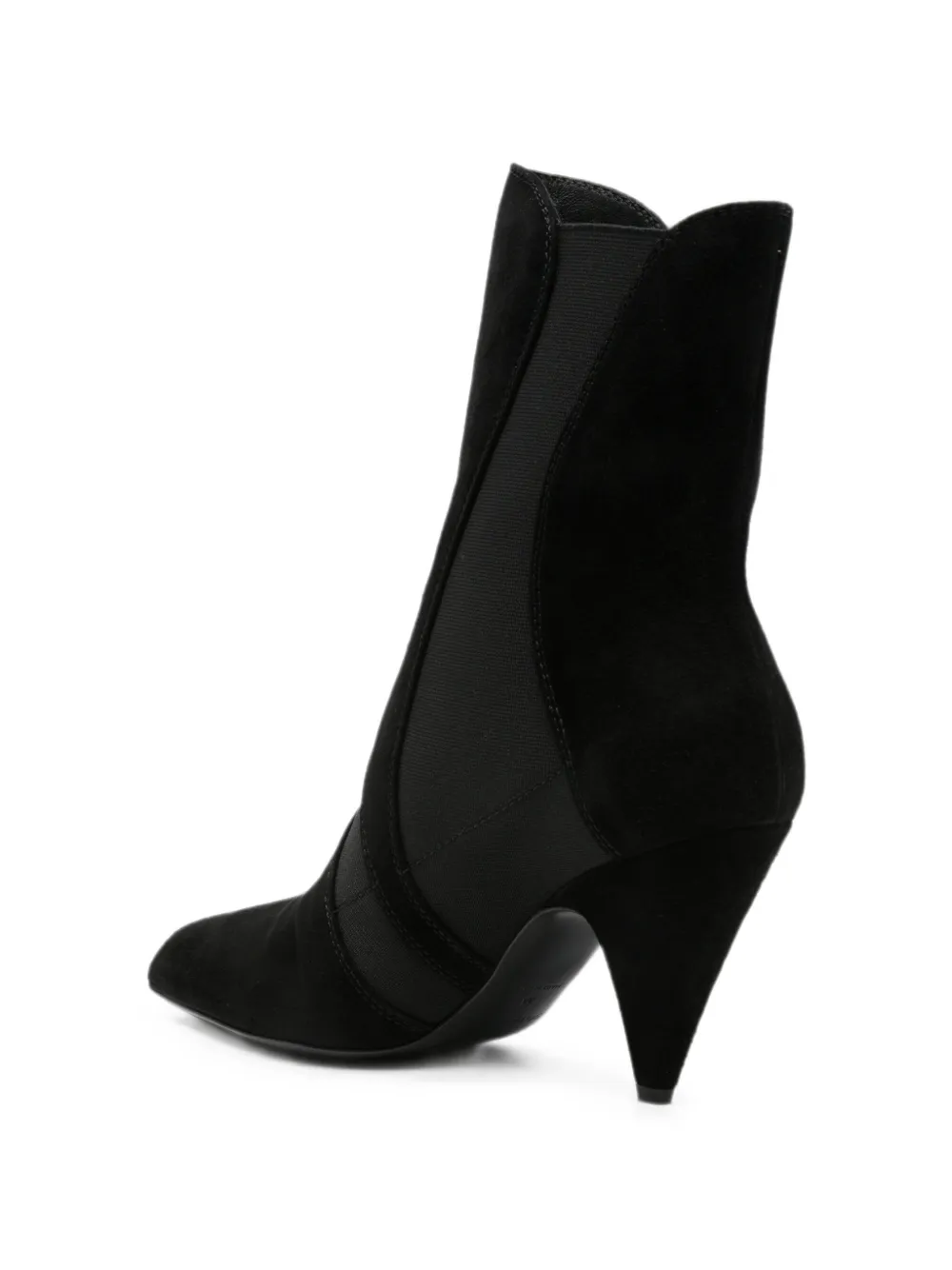 Sergio Rossi mesh-insert pointed-toe ankle boots Zwart